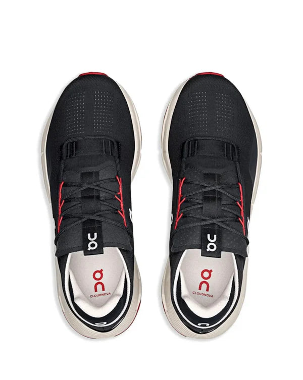 On Cloud Black Cream Red