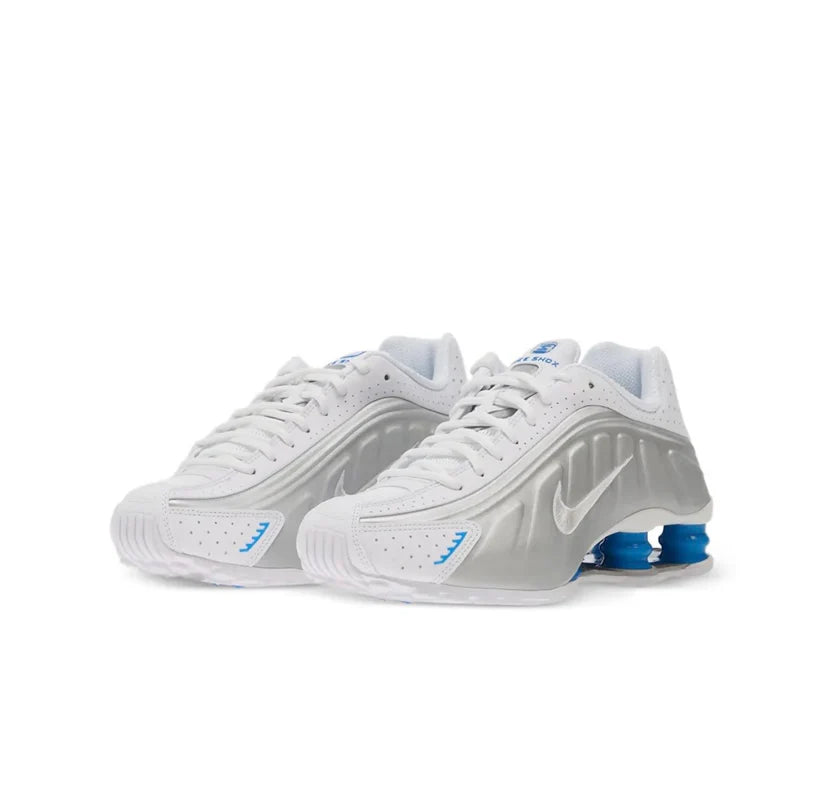 Nike Shox R4 Silver White Blue