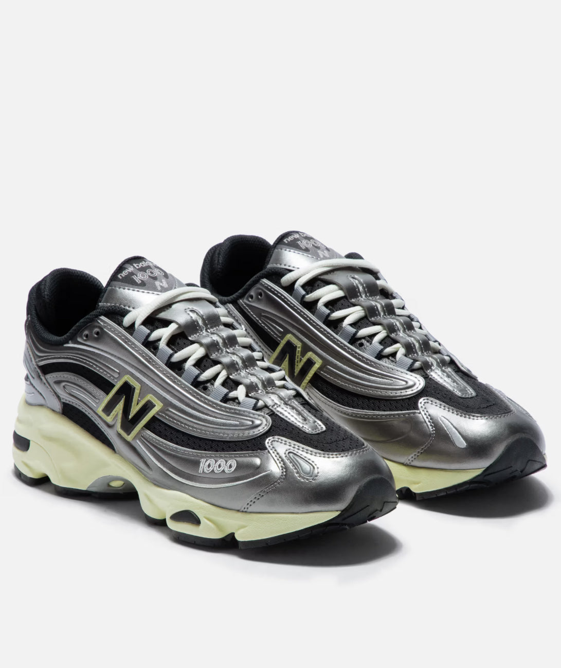 New Balance 1000 Silver and Green