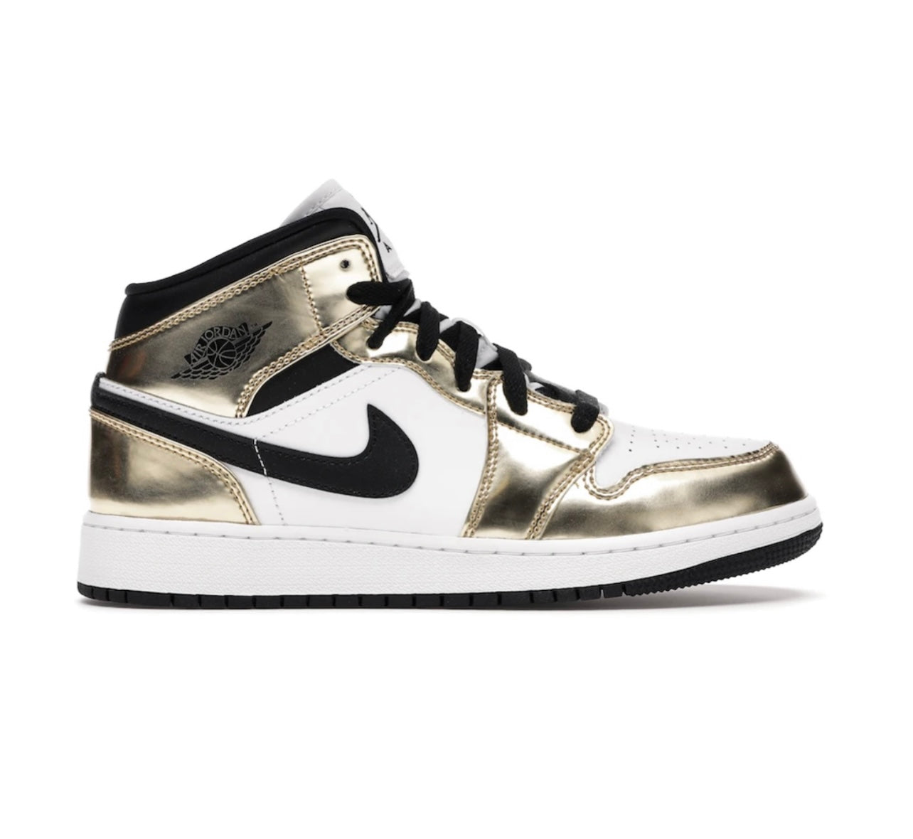 Air Jordan 1 Mid White Gold Black