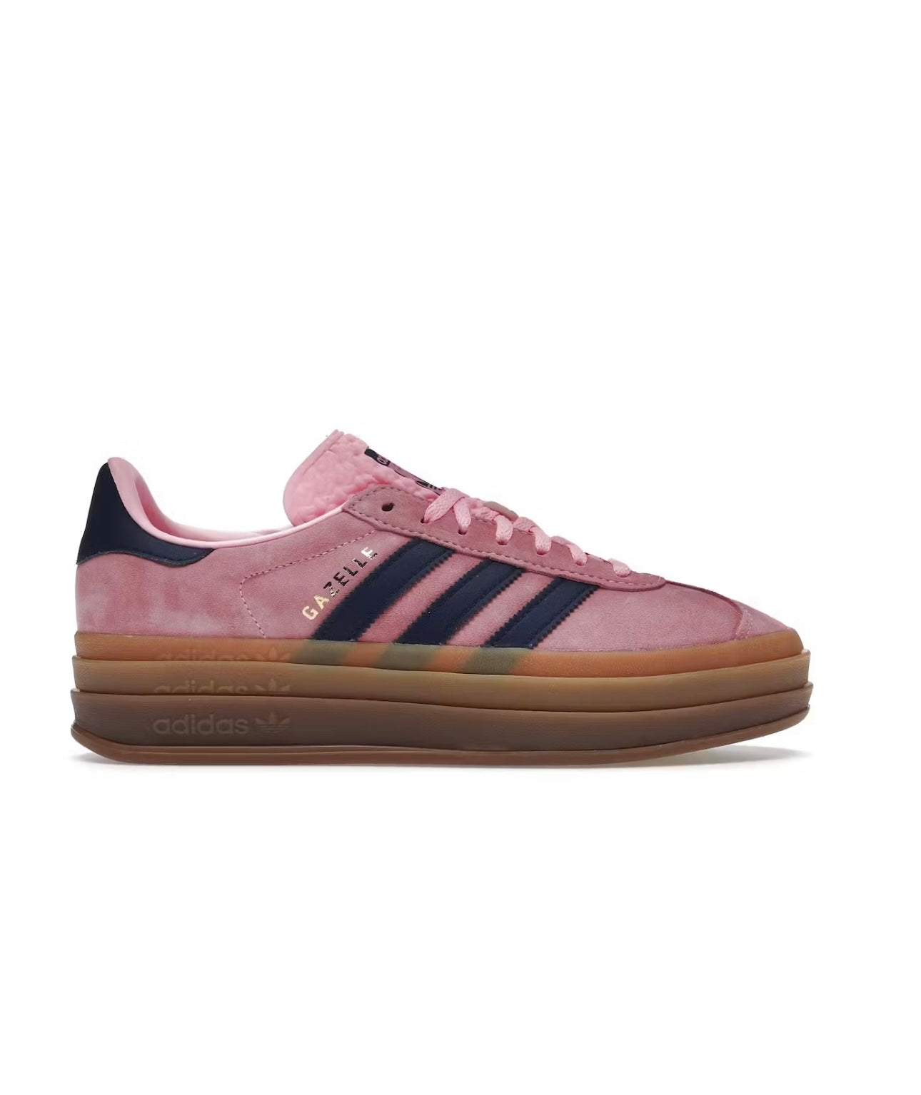 Adidas gazelle navy blue  pink platform