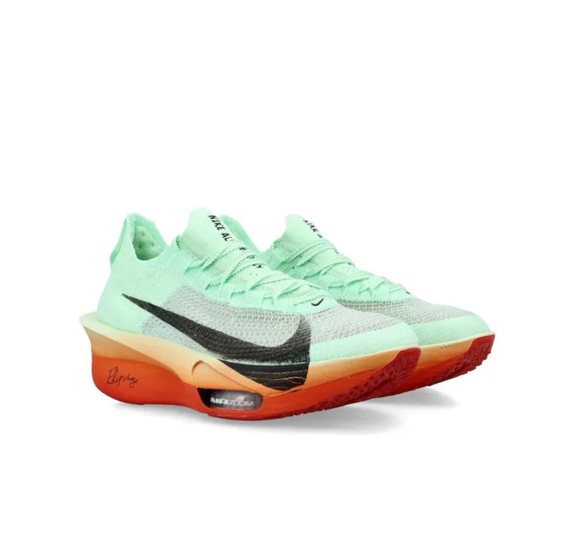 Nike ZOOMX Vaporfly green orange